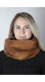 Golden marten fur neck warmer